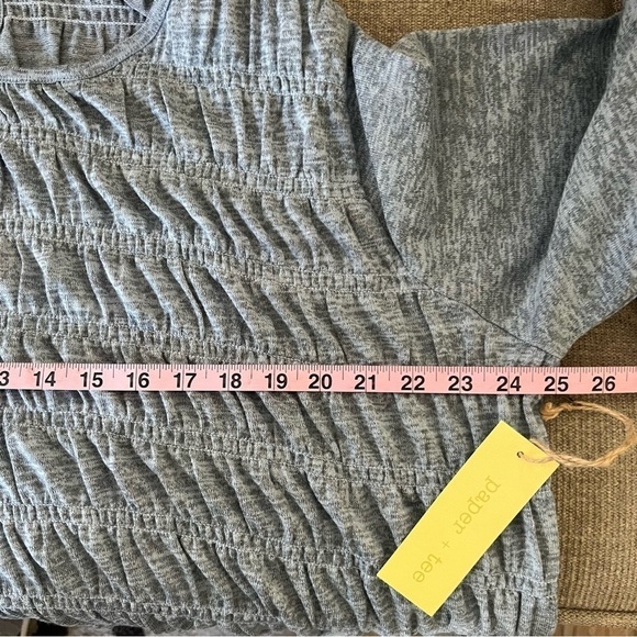 Paper + Tee blue chambray long sleeve top Size 1x New with tags - Picture 12 of 13
